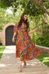 Women Printed Pure Cotton Fit & Flared Ethnic Dress
